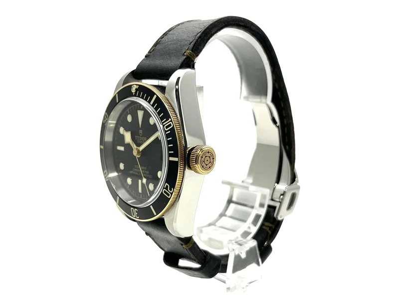 Tudor Heritage Black Bay Steel Gold 79733N Leder aus 2017