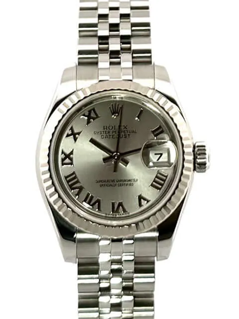 Rolex Datejust 26 Edelstahl Weißgold 179174 Silber Römisch