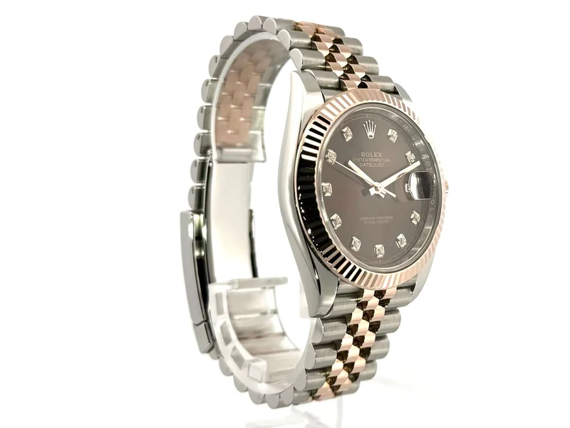 Rolex Datejust 41 Edelstahl Everose-Gold 126331 Choco Diamant Jubile-Band