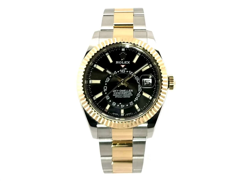 Rolex Sky-Dweller Edelstahl - Gelbgold 326933 Schwarz