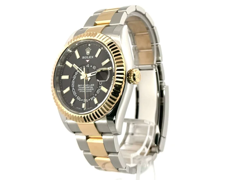 Rolex Sky-Dweller Edelstahl - Gelbgold 326933 Schwarz