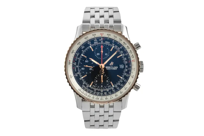 Breitling Navitimer 01 chronograph steel / gold automatic men's watch U13324211B1A1 [2603364]