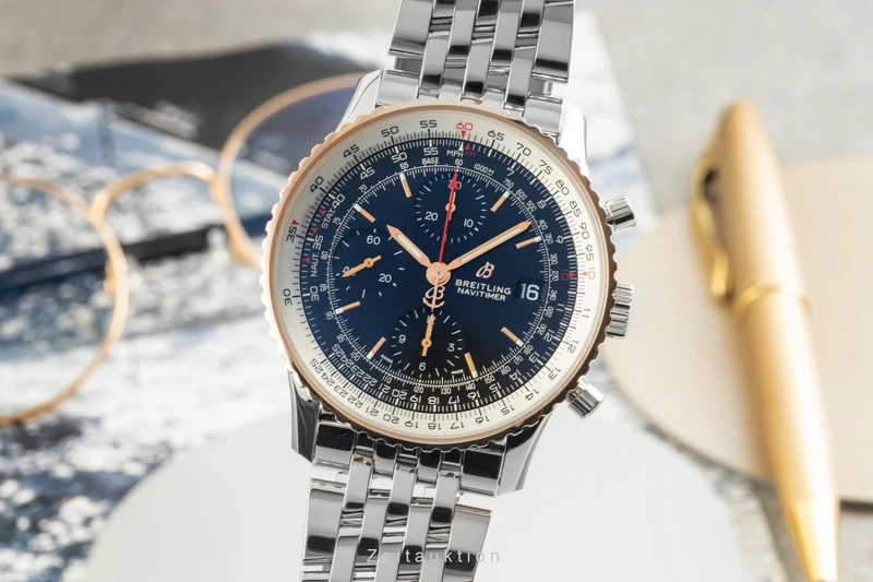 Breitling Navitimer 01 chronograph steel / gold automatic men's watch U13324211B1A1 [2603364]
