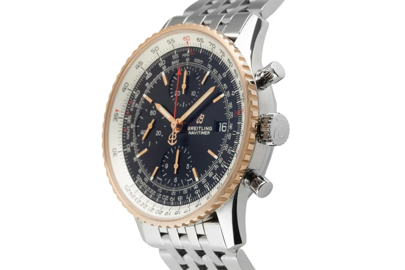 Breitling Navitimer 01 chronograph steel / gold automatic men's watch U13324211B1A1 [2603364]