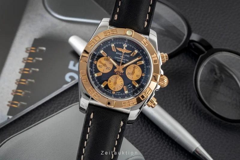 Breitling Chronomat 44 chronograph steel / gold automatic men's watch CB011012/B968 [2603161]