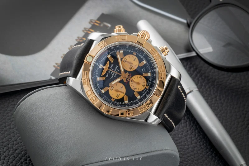 Breitling Chronomat 44 chronograph steel / gold automatic men's watch CB011012/B968 [2603161]