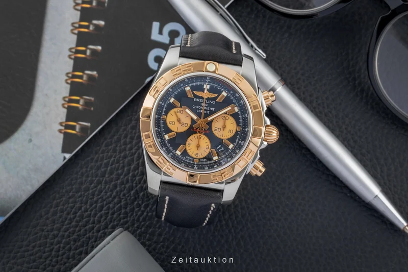 Breitling Chronomat 44 chronograph steel / gold automatic men's watch CB011012/B968 [2603161]