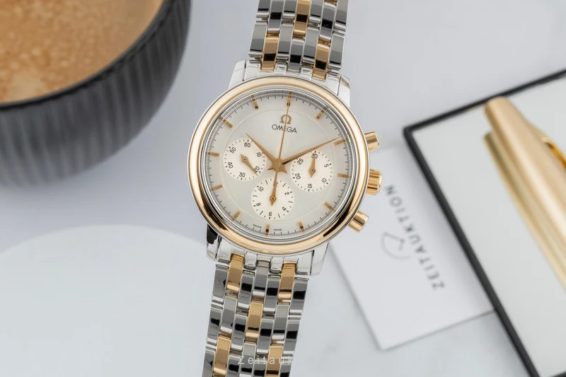 Omega De Ville chronograph steel / gold manual winding unisex 4340.31.00 Vintage [2603554]