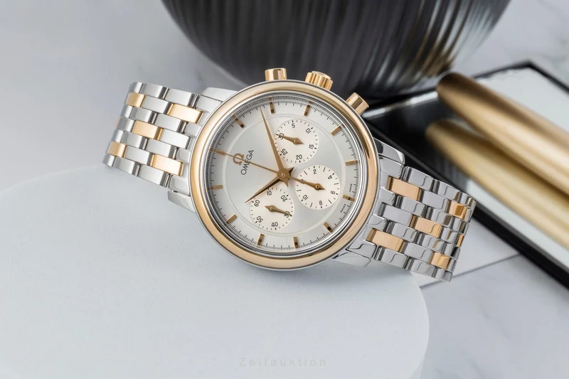 Omega De Ville chronograph steel / gold manual winding unisex 4340.31.00 Vintage [2603554]