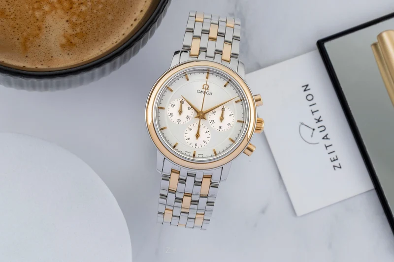 Omega De Ville chronograph steel / gold manual winding unisex 4340.31.00 Vintage [2603554]