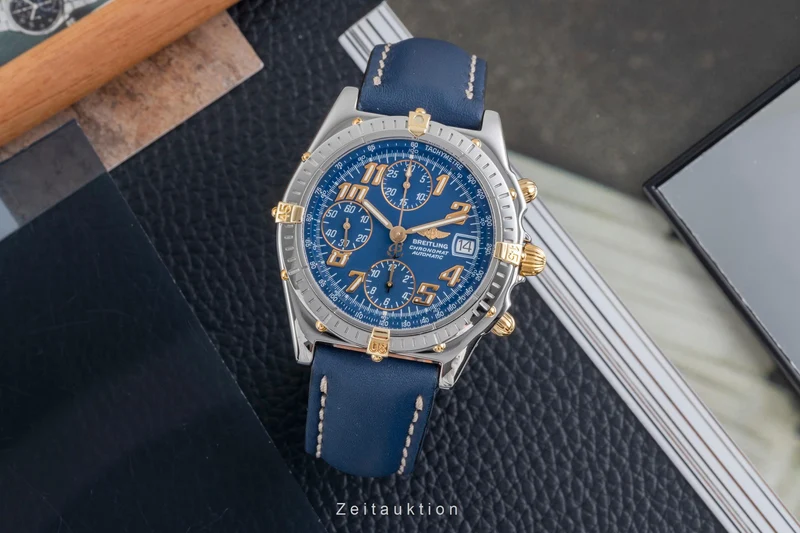 Breitling Chronomat chronograph gilt / steel automatic men's watch B13050.1 [2603153]