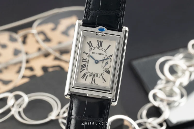 Cartier Tank steel quartz men's watch W1016055 [2603270]