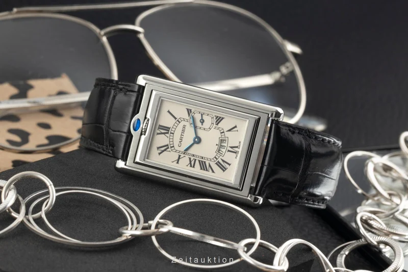 Cartier Tank steel quartz men's watch W1016055 [2603270]