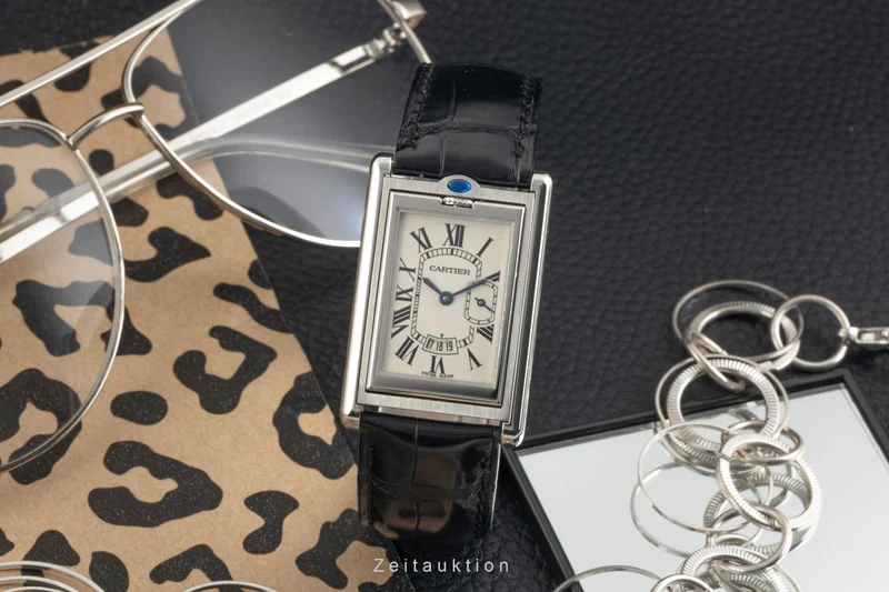 Cartier Tank steel quartz men's watch W1016055 [2603270]