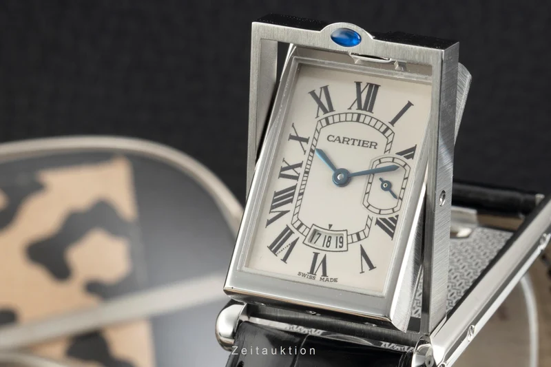 Cartier Tank steel quartz men's watch W1016055 [2603270]