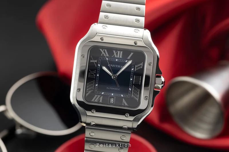 Cartier Santos steel automatic men's watch WSSA0071 LP: 9000EUR [2603601]