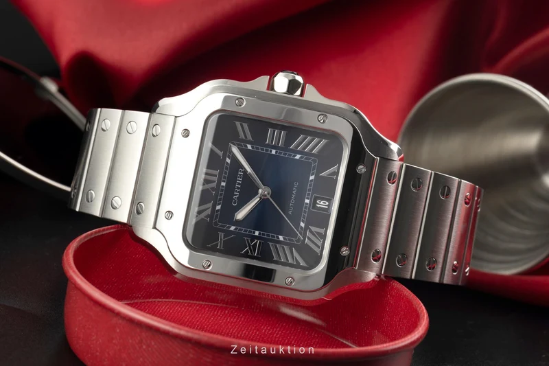 Cartier Santos steel automatic men's watch WSSA0071 LP: 9000EUR [2603601]