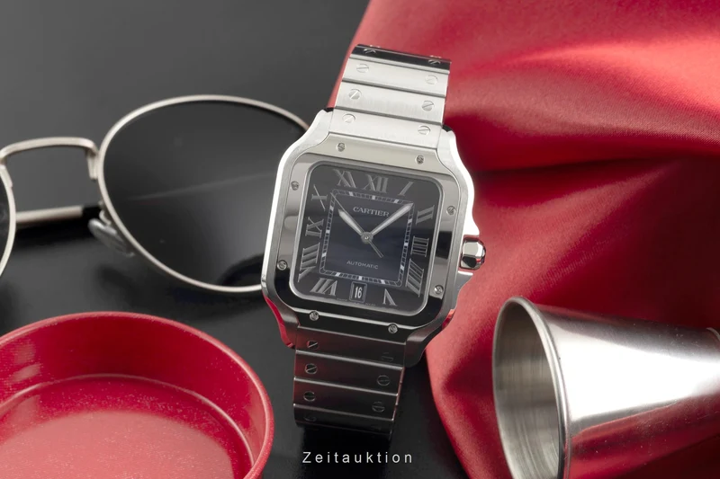 Cartier Santos steel automatic men's watch WSSA0071 LP: 9000EUR [2603601]