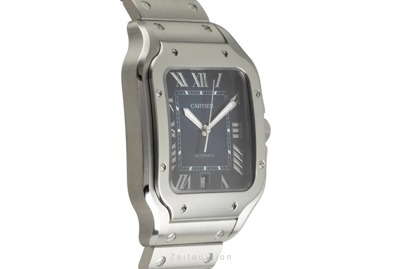 Cartier Santos steel automatic men's watch WSSA0071 LP: 9000EUR [2603601]