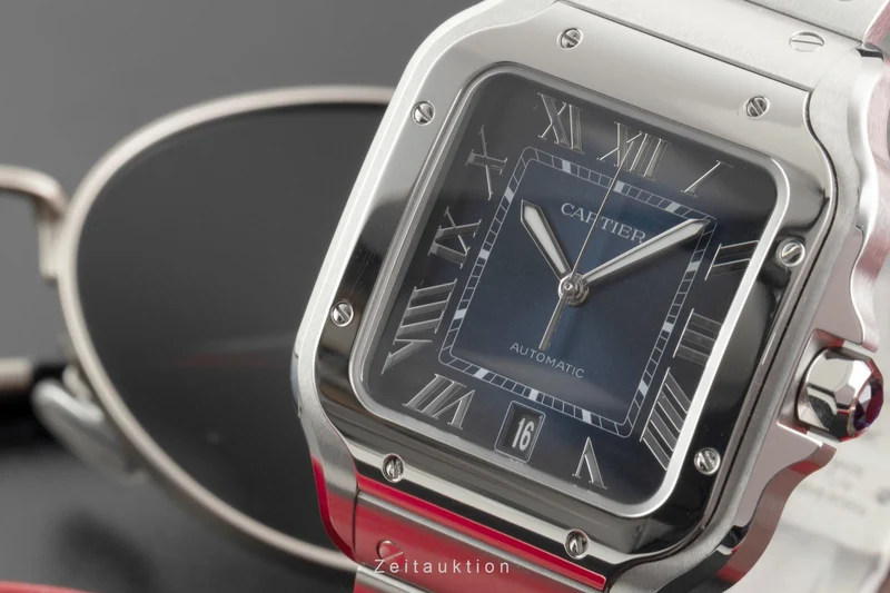 Cartier Santos steel automatic men's watch WSSA0071 LP: 9000EUR [2603601]