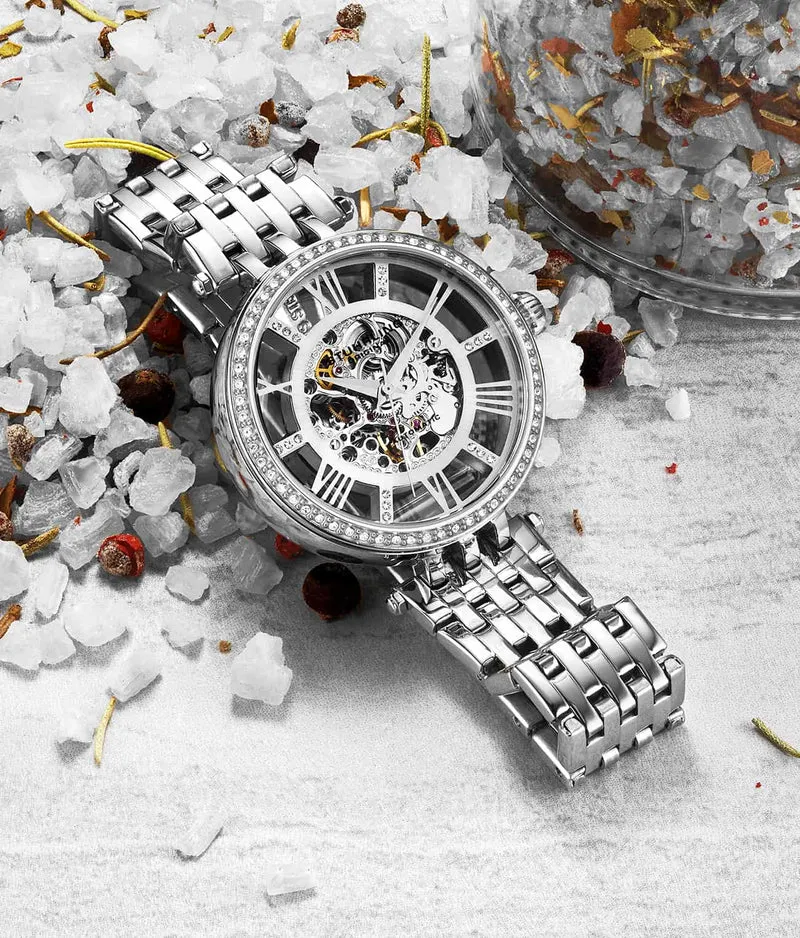 Stührling Stunning Skeletons Duo with Signature Pen and Stud Earring