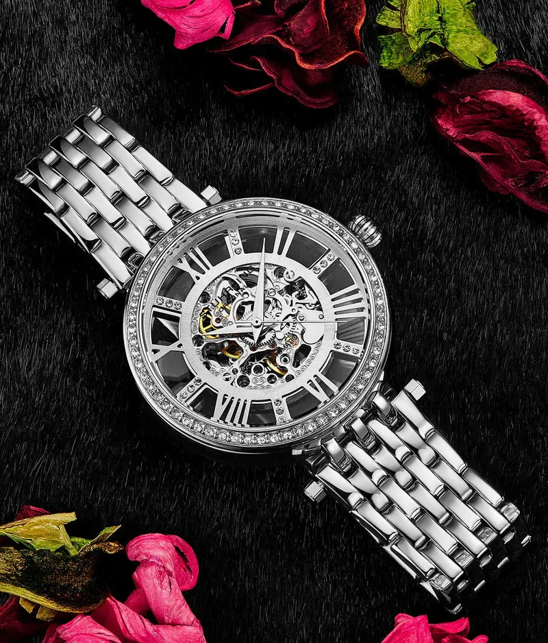 Stührling Stunning Skeletons Duo with Signature Pen and Stud Earring