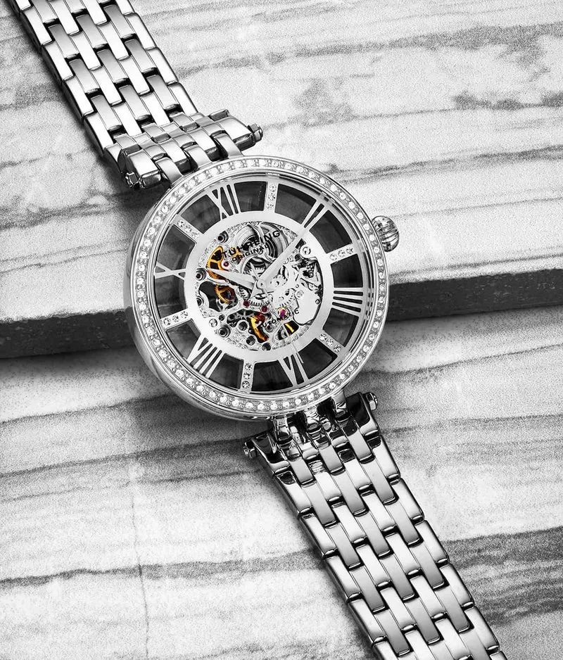 Stührling Stunning Skeletons Duo with Signature Pen and Stud Earring