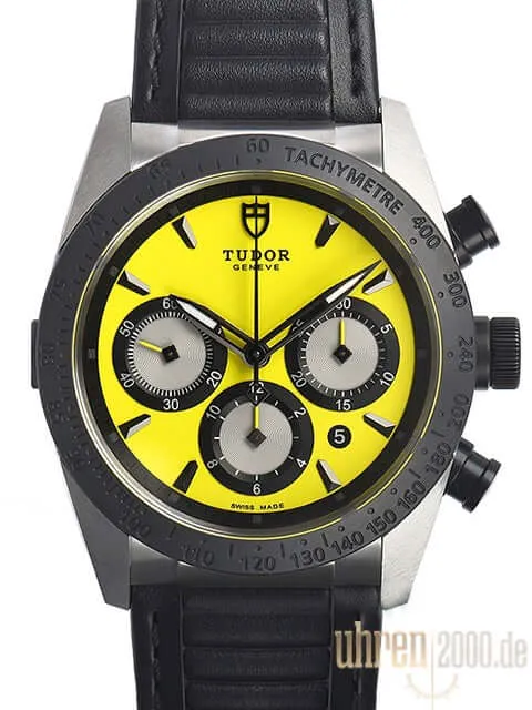 Tudor Fastrider Chrono 42 mm 42010N-0002 Gelb Lederband