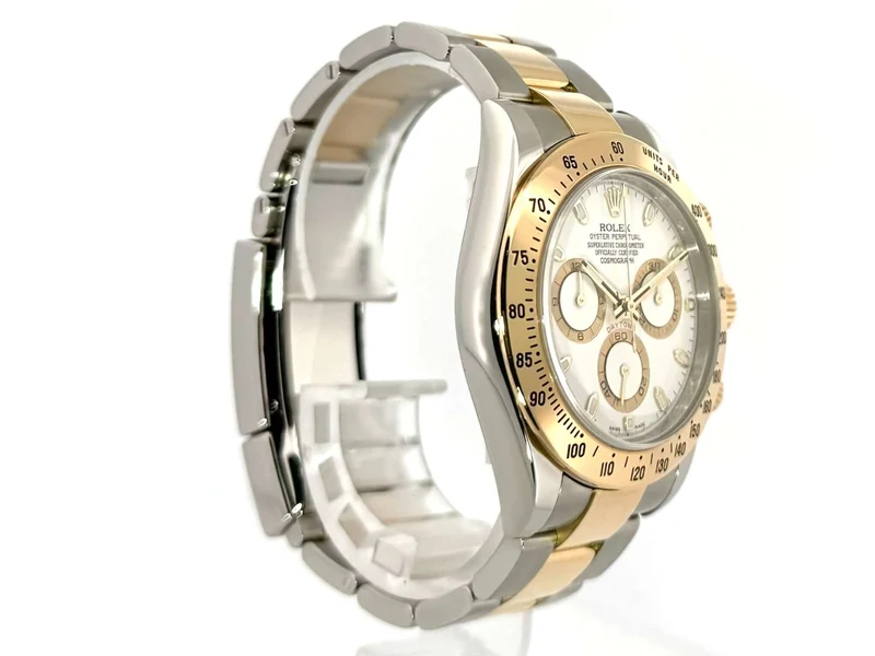 Rolex Daytona Edelstahl Gelbgold 116523 Weiß