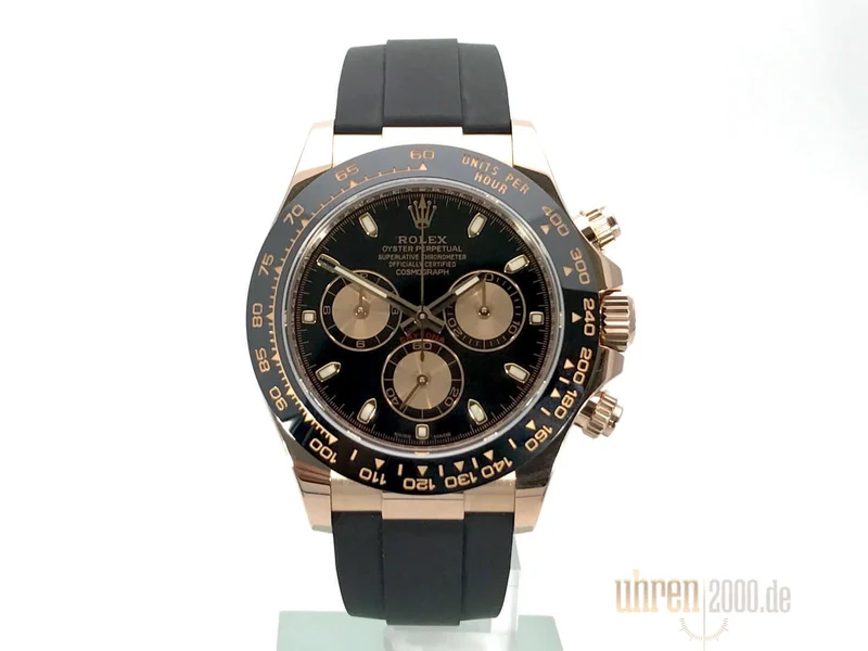 Rolex Daytona 116515LN Everose-Gold Schwarz Oysterflex aus 2017
