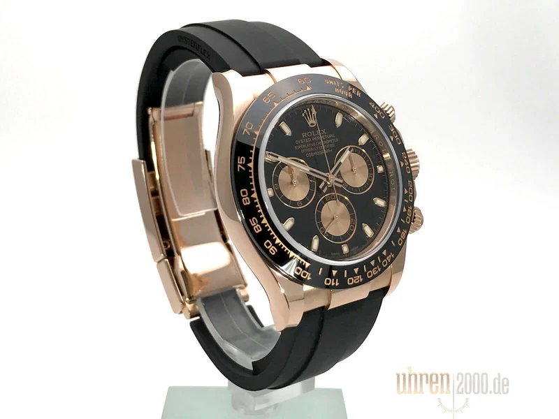 Rolex Daytona 116515LN Everose-Gold Schwarz Oysterflex aus 2017