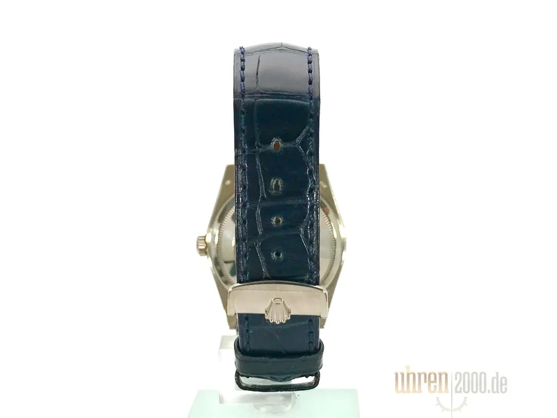 Rolex Day-Date 36 118139 Weißgold Leder Blau aus 2015