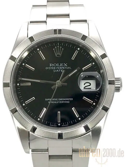 Rolex Oyster Perpetual Date 34 15210 Schwarz aus 2000