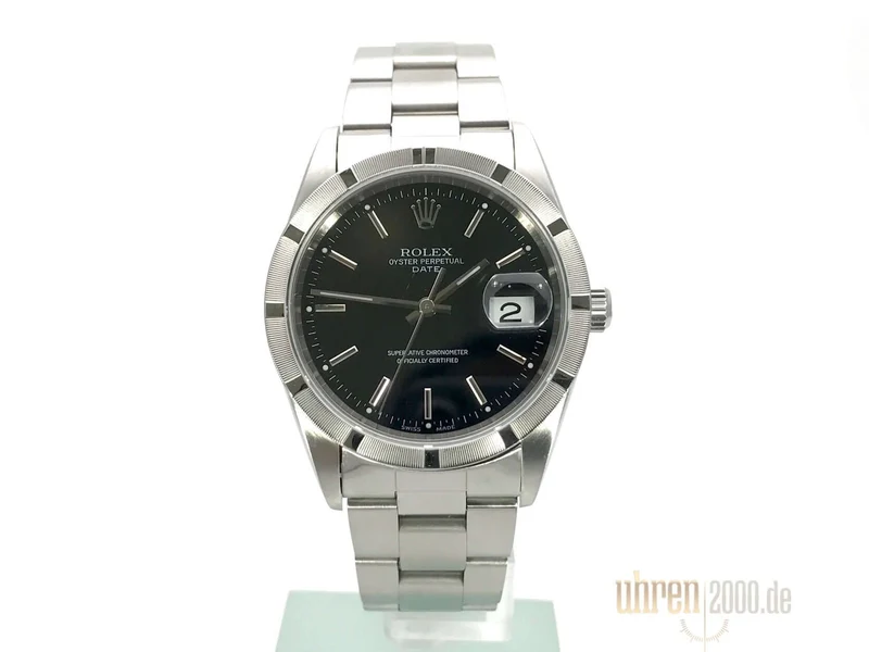 Rolex Oyster Perpetual Date 34 15210 Schwarz aus 2000