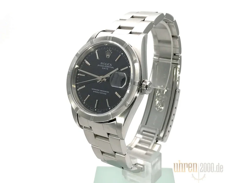 Rolex Oyster Perpetual Date 34 15210 Schwarz aus 2000
