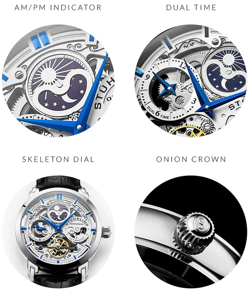 Stührling Anatol 3924 Automatic 47mm Skeleton
