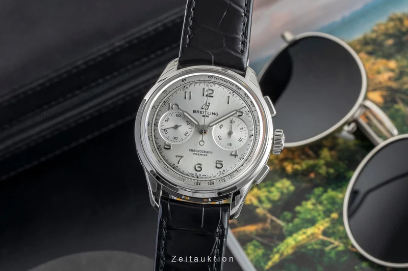Breitling Premier chronograph steel manual winding men's watch AB0930371G1P1 LP: 9300EUR [2603689]