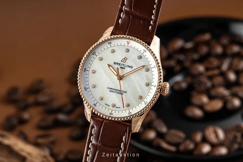 Breitling Navitimer 18 ct red gold quartz women's watch R77320E61A1P1 LP: 11200EUR [2603731]