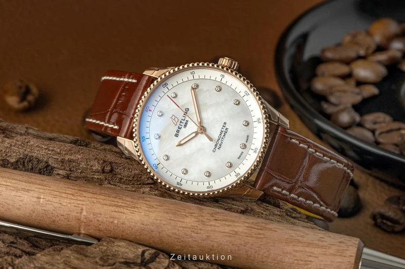 Breitling Navitimer 18 ct red gold quartz women's watch R77320E61A1P1 LP: 11200EUR [2603731]