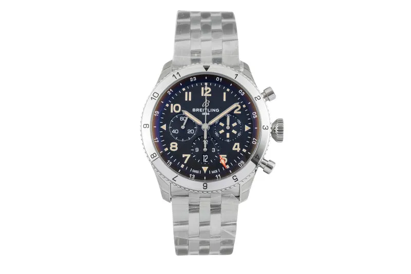 Breitling Super Avi chronograph steel automatic men's watch AB04453A1B1A1 LP: 11750EUR [2603675]