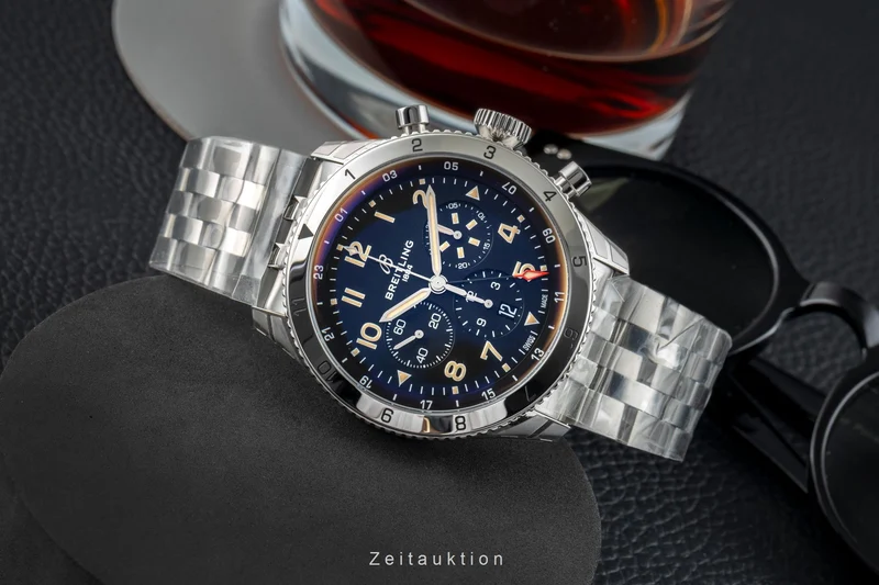 Breitling Super Avi chronograph steel automatic men's watch AB04453A1B1A1 LP: 11750EUR [2603675]