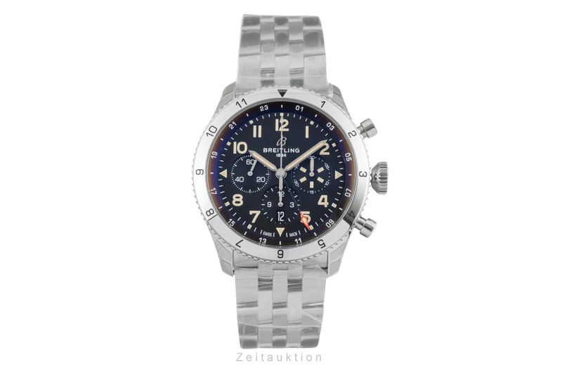 Breitling Super Avi chronograph steel automatic men's watch AB04453A1B1A1 LP: 11750EUR [2603674]