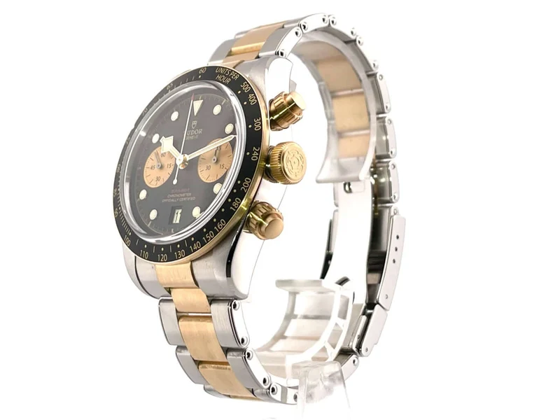 Tudor Heritage Black Bay Chrono Steel Gold 79363N-0001 aus 2020 D-Papiere