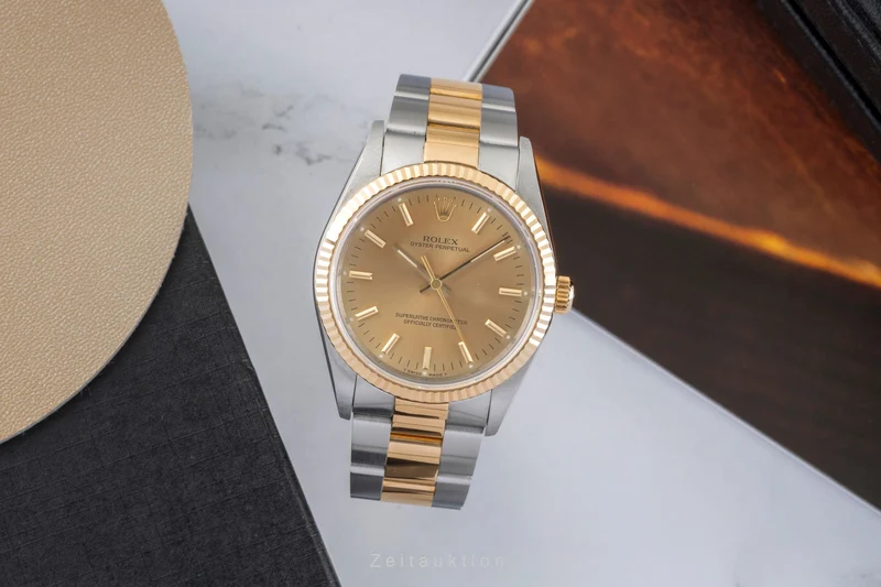 Rolex Oyster Perpetual steel / gold automatic men's watch 14233 [2603099]