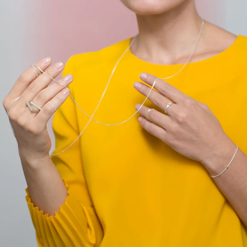 ENDLESS NECKLACE - feine Sterling Silber HALSKETTE - RAW und FINE - 120 cm | Jonathan Radetz