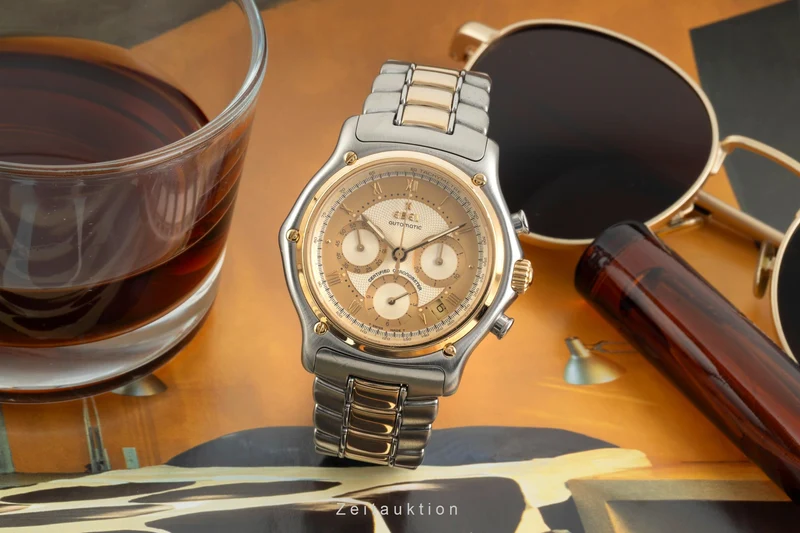Ebel Le Modulor chronograph steel / gold automatic men's watch E1137241 [2602326]