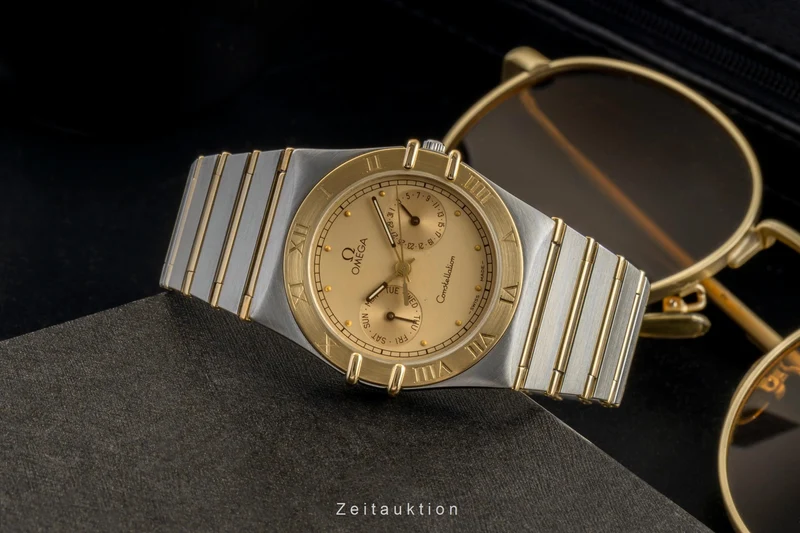 Omega Constellation steel / gold quartz men's watch 396.10.70 , 396.1080 Vintage [2602325]