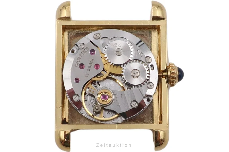 Cartier Tank silver-gilt manual winding women's watch [2602932]