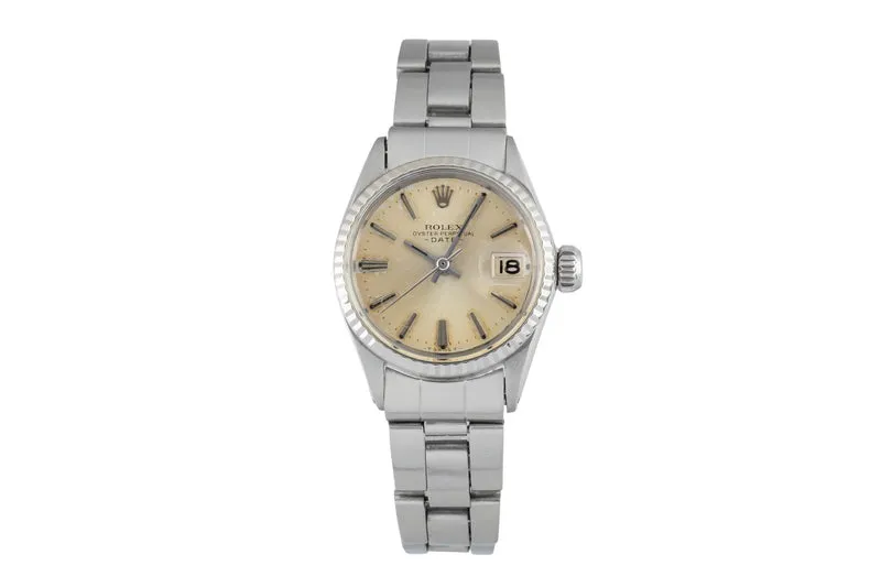 Rolex Lady Date steel / white gold automatic women's watch 6517 Vintage [2601397]