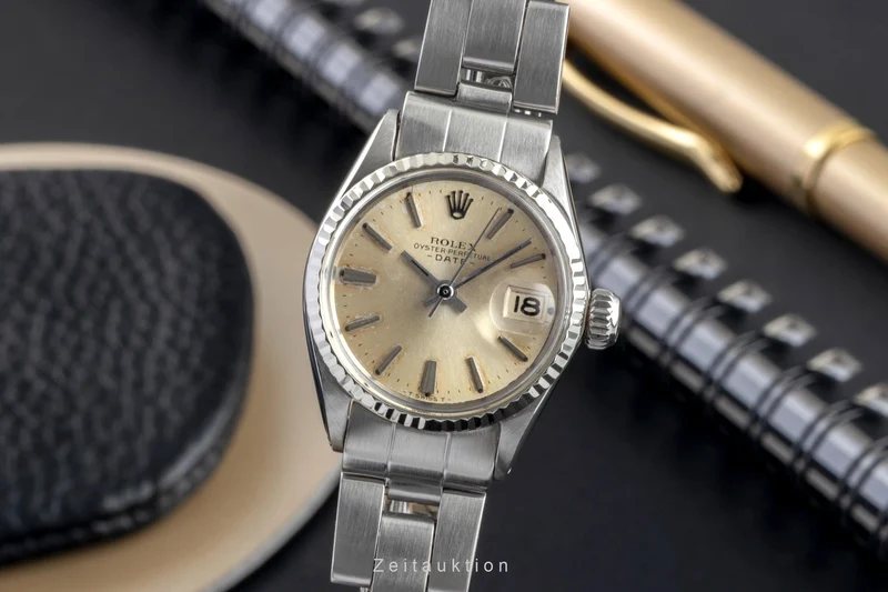 Rolex Lady Date steel / white gold automatic women's watch 6517 Vintage [2601397]